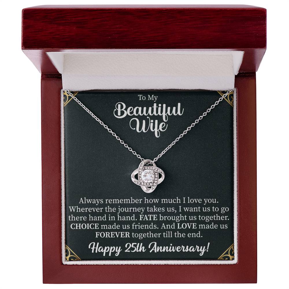 To my beautiful wife Love Knot Necklace - gifts for wife - Beauty Belliss